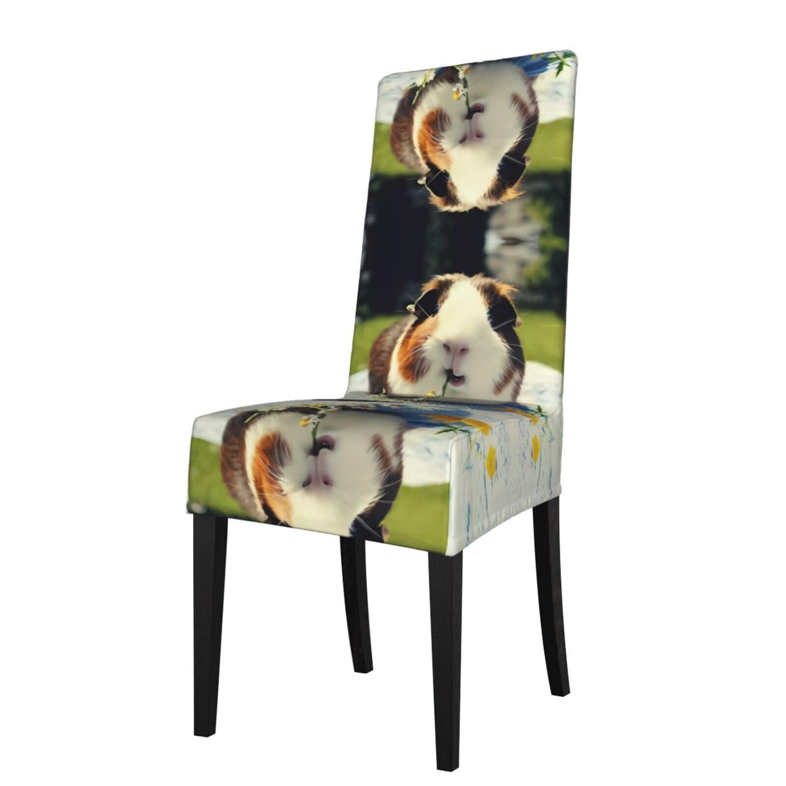 YYHHAOFA Guinea Pigs Funny Prints Protection Cover for Dining Chair - Stretch Slipcovers, Easy Refresh for Your Dining Room & Event Decor