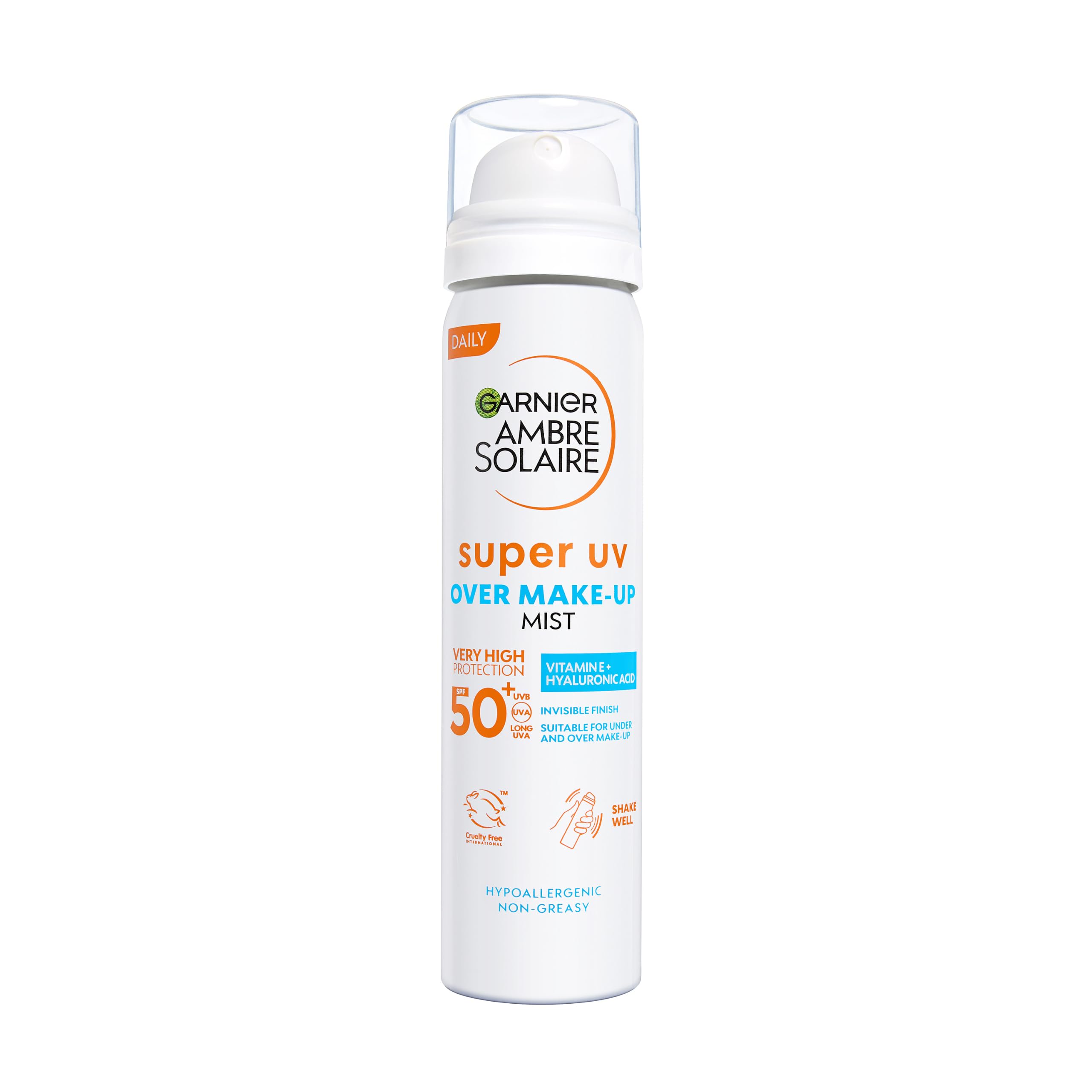 Garnier Ambre Solaire Suncream Over Makeup Super UV Protect Spray Mist 75ml