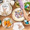 100Pcs Easter Party Decorations, Easter Tableware Set Serve 25 Guests 9" Dinner Plates 7" Dessert Plates 9OZ Paper Cups Napkins, Disposable Dinnerware Set, Paper Plate Bunny Egg Party Supplies #3