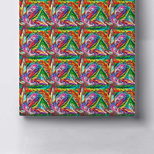 Image of ArtzFolio Bright Feathers | Canvas Upholstery Fabric by Metre | for Sofa, Curtains, Cushions, Furnishing, Craft, Dress Material | Width 1.5metre (58inch) | Length 2 metre (80 inch / 203 cms)