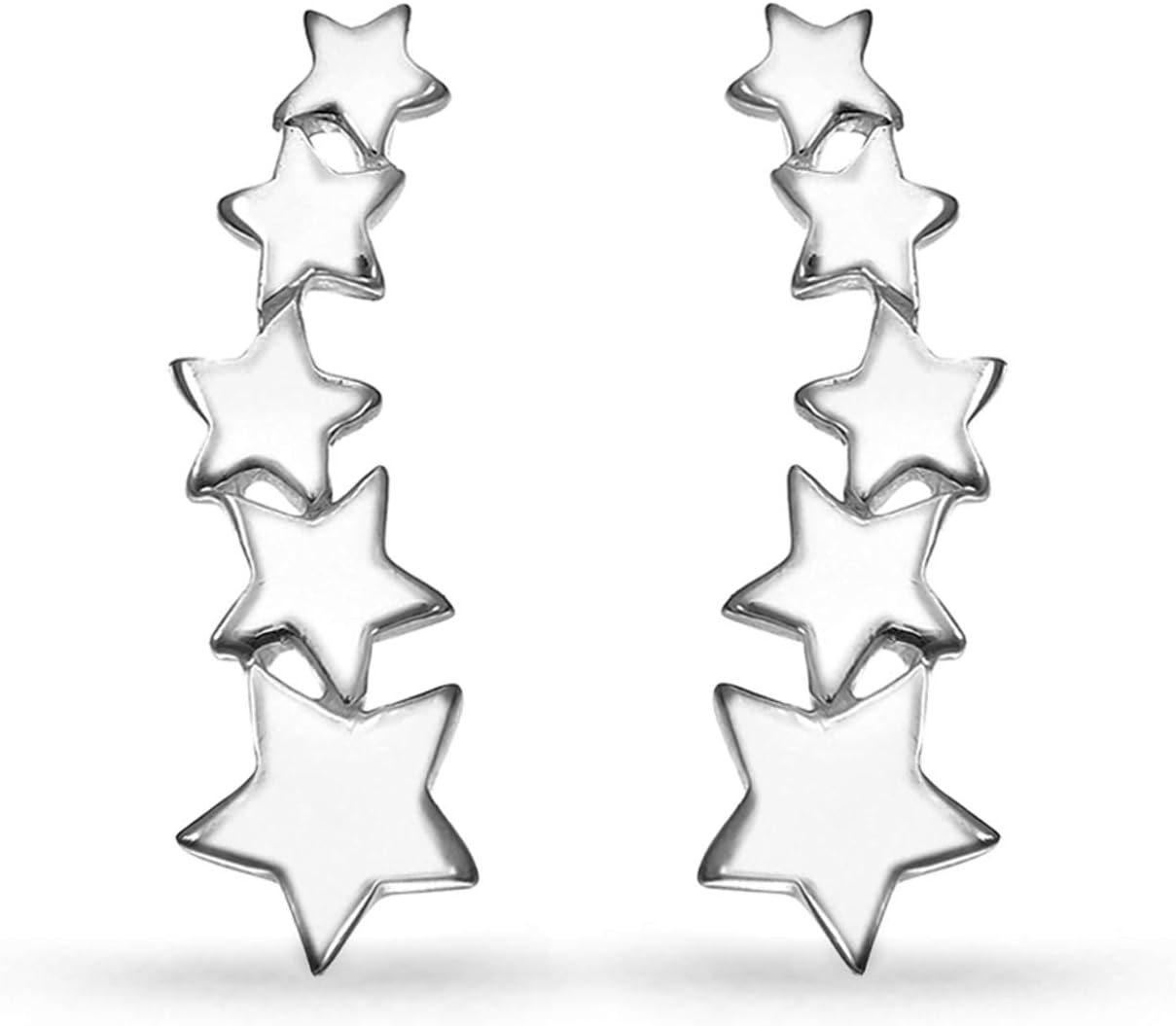 Boma Jewelry Sterling Silver Star Ear Crawler Earrings