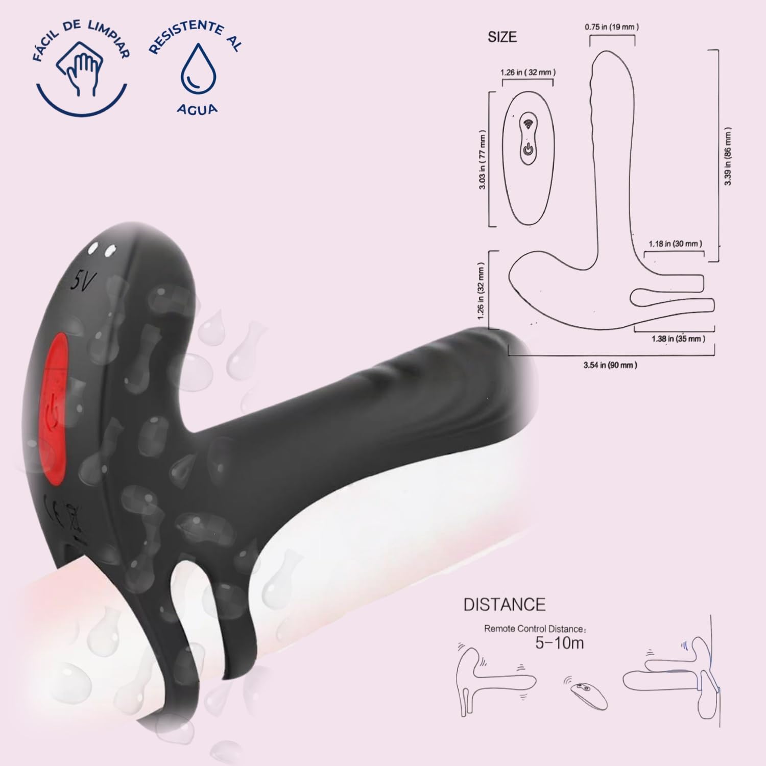 3IN 1 Anillos Vibrador Pene con Cock Ring para Pareja, Juguetes Eróticos para Estimulador el Clítoris Mujer y Próstata Hombre, Silicone Masajeador con 9 Modos, Suave y Elástica, Duradero