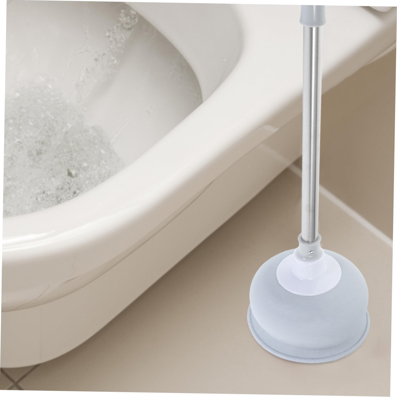 Uonlytech 2 Stück-pack Wc Saugglocke aus Gummi und Pp mit Langem Griff Verschleißfest und Praktisch für Toilette und Waschbecken im Büro oder Hotel