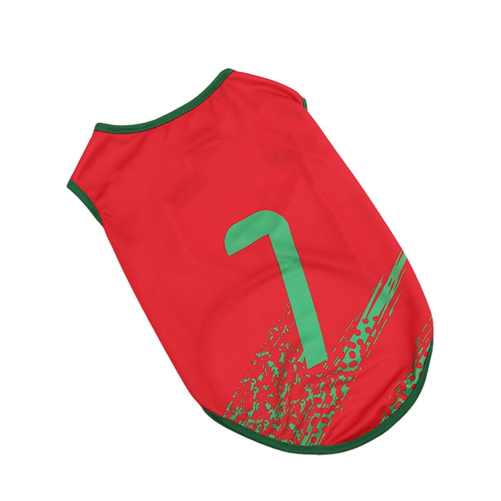 Dog WM Shirts 2026, Dog Portugal Football Shirt, XL Breathable Mesh Sleeveless Puppy Sports Costume for Soccer Fans & Pet Lovers