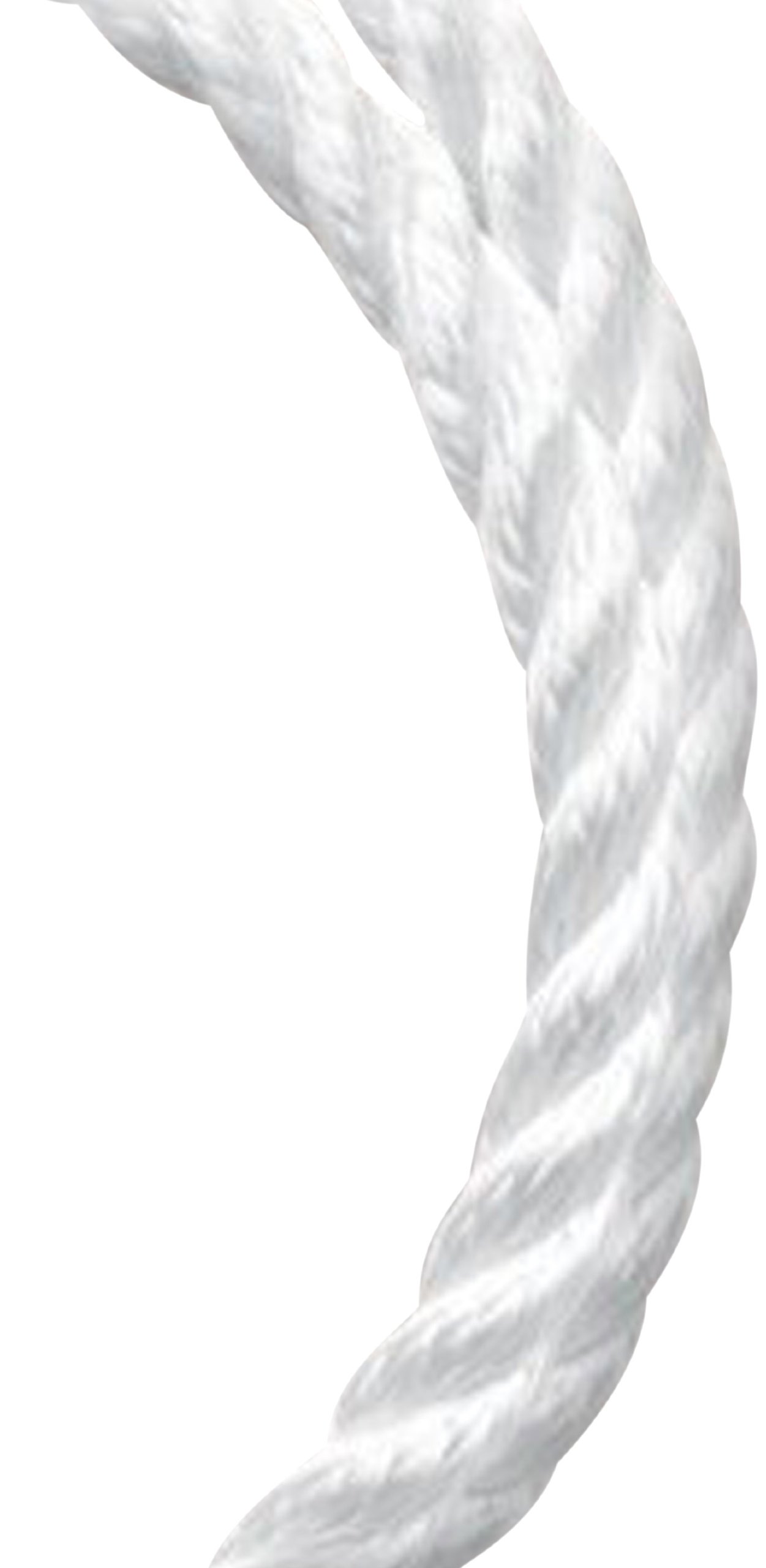 Koch 5211635 1/2 by 50-Feet Nylon Twisted 3 Strand Rope, White