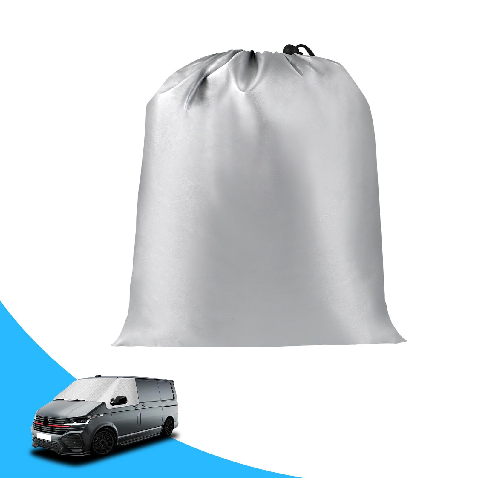 Tenda parasole per parabrezza per VW T6 2015-2024, parasole esterno riflettente a 5 strati, copertura protettiva anti-UV/antigelo/antighiaccio/antipolvere per VW T6 2015-2024