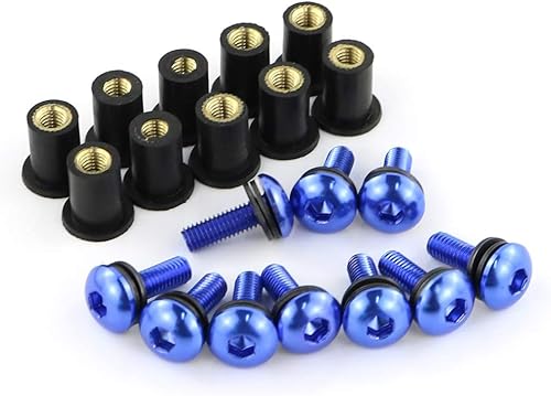 Vista 14 de GLoyer Motorcycle Windshield Motorcycle Windscreen Iridium Windshield Screws Bolts Accessories Compatible with YZF R15 2017 2018 2019 YZF-R15