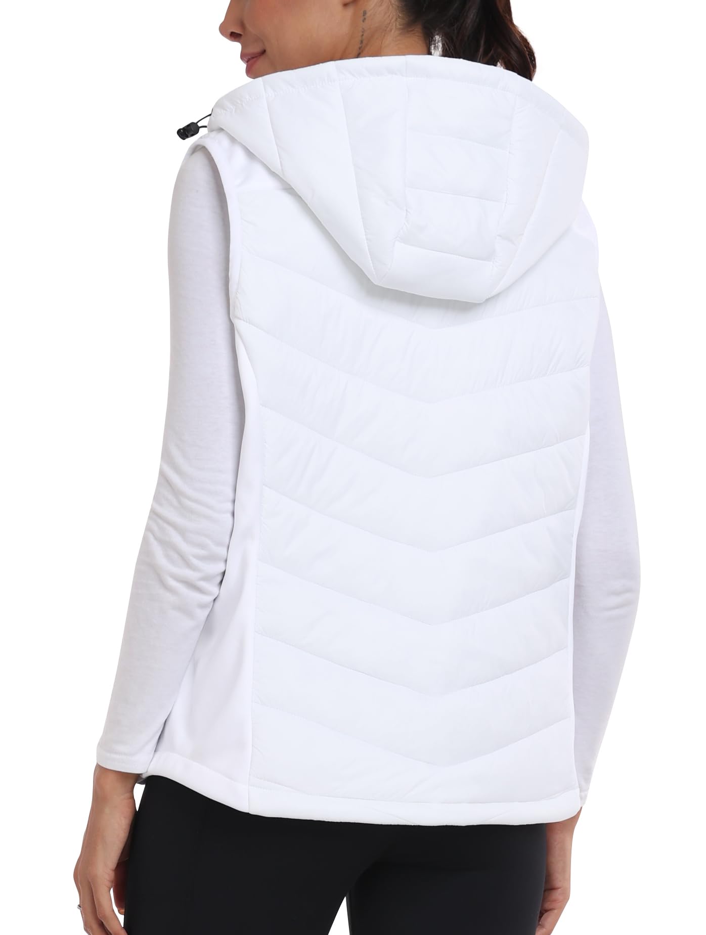 MoFiz Gilet Senza Maniche Donna Gilet Trapuntato da Donna con Cappuccio Per la Transizione con Cappuccio