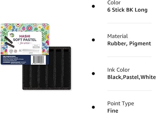 Miniatura 9 de HA SHI Carbón 6 Palitos (blanco+negro)+Carbón 6 Palitos (negro)