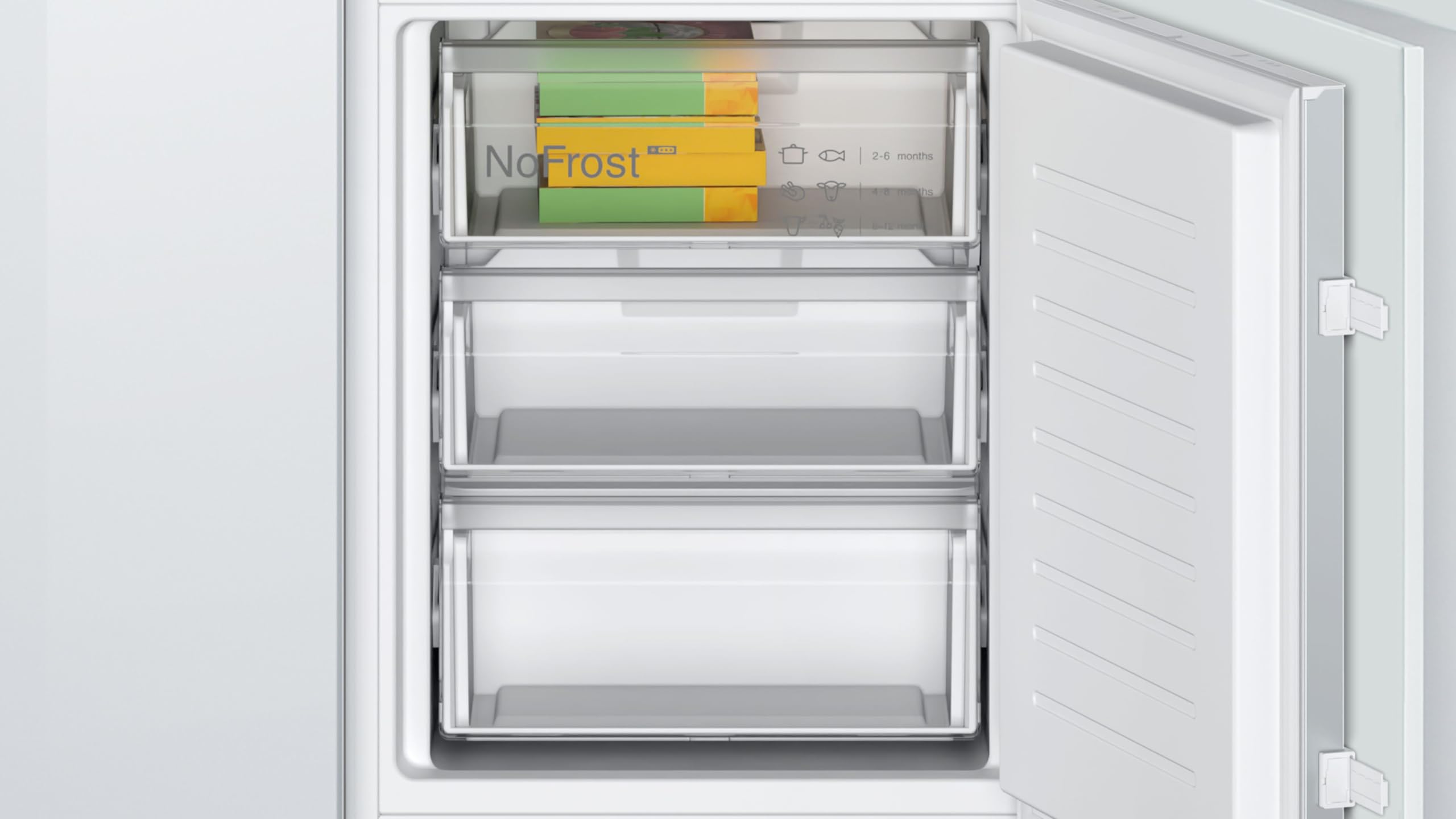 Bosch Serie 2 Kühl-Gefrier-Kombination 177.2 x 54.1 cm NoFrost KIN86NSE0 | Made in Germany, Nie wieder abtauen, MultiBox XXL Frischhalteschublade, BigBox für großes Gefriergut, helle LED Beleuchtung