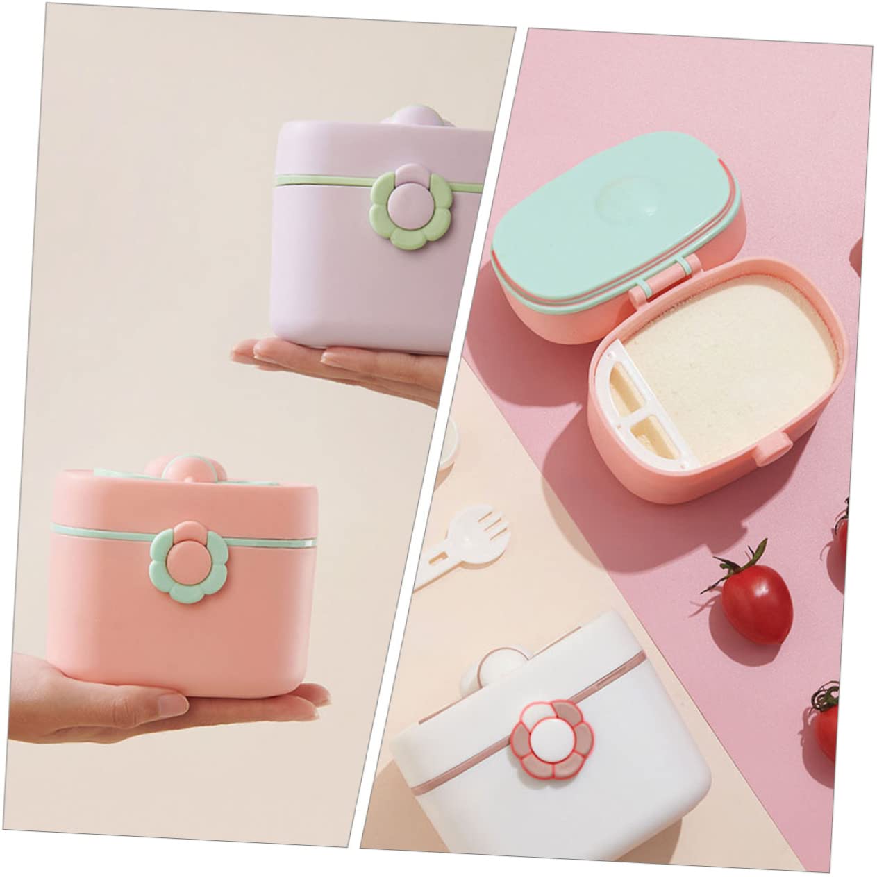 HAPINARY Dispenser Portable Container Spout for Milk Powder Complementary Foods