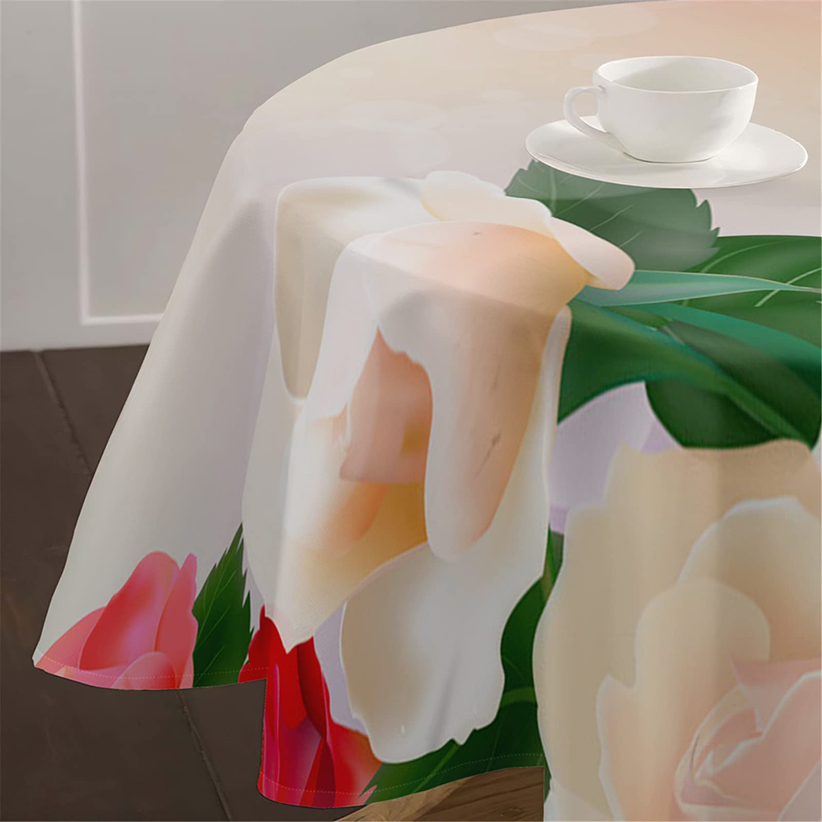 Highdi Nappe Ronde Impermeable Anti Tache Nappe De Table De