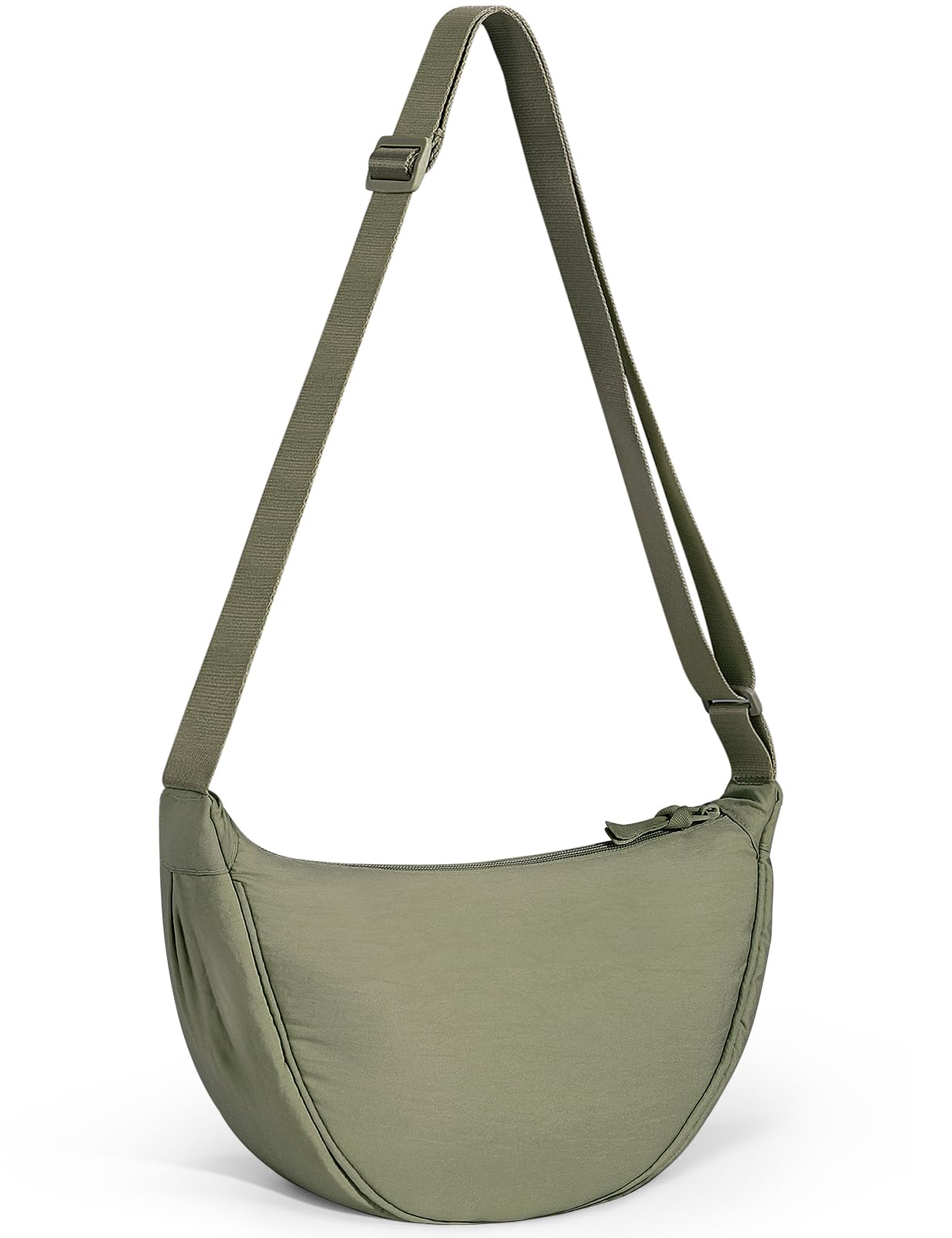 Yuson Girl Borsa a Tracolla da Donna a Mezza Luna Halfmoon Borse a Spalla con Tracolla Regolabile Tinta unita Hobo Bag in Nylon Crossbody Bag per Shopping Viaggio Festa Lavoro