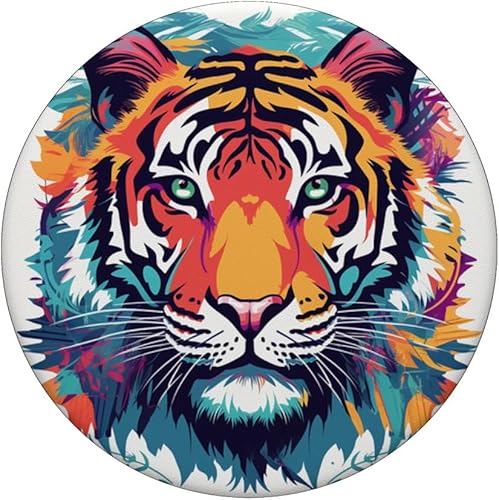 Miniatura 3 de PopSockets PopGrip estándar de tigre de acuarela