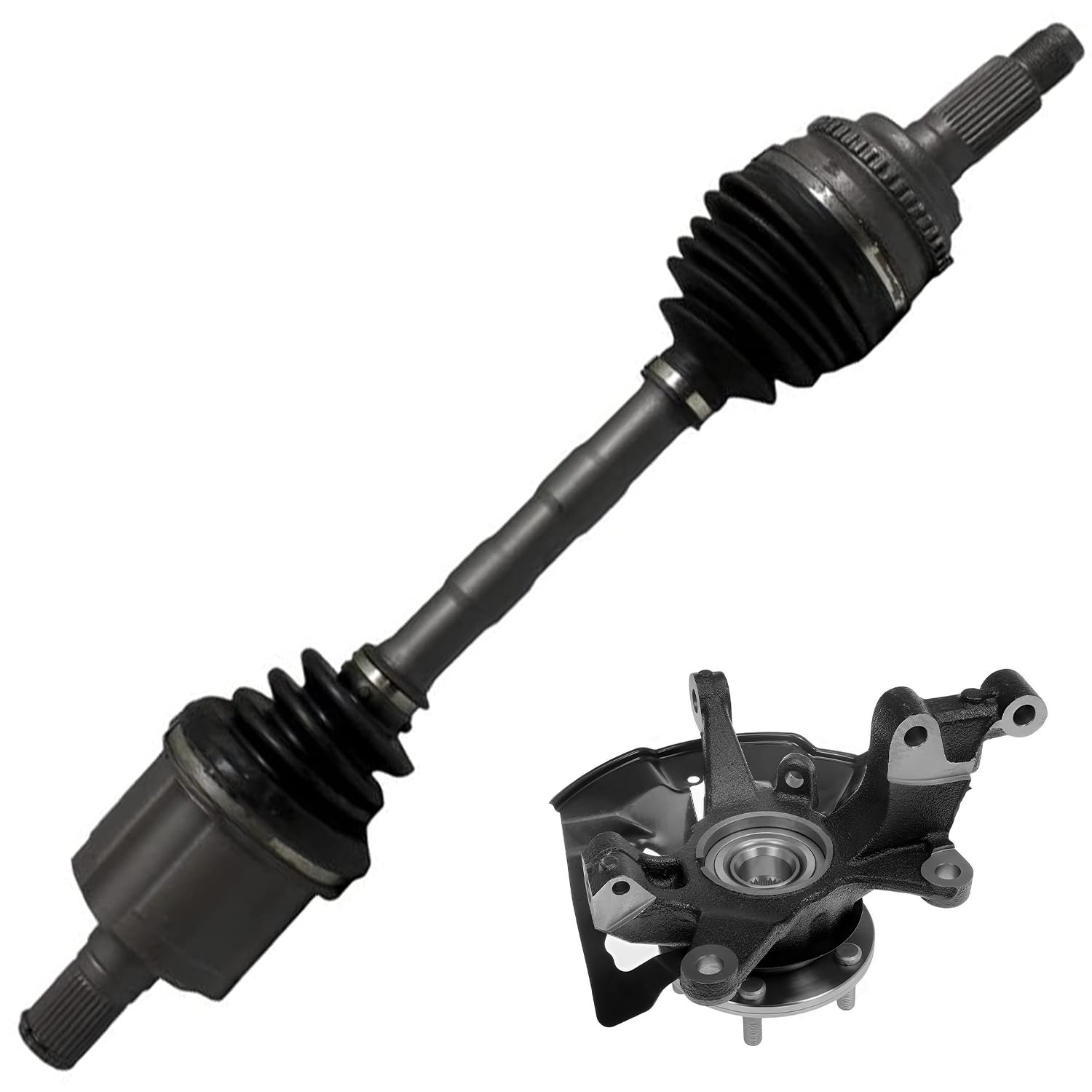 Detroit Axle - Front Left Steering Knuckle CV Axle for 07-12 Mazda CX-7
