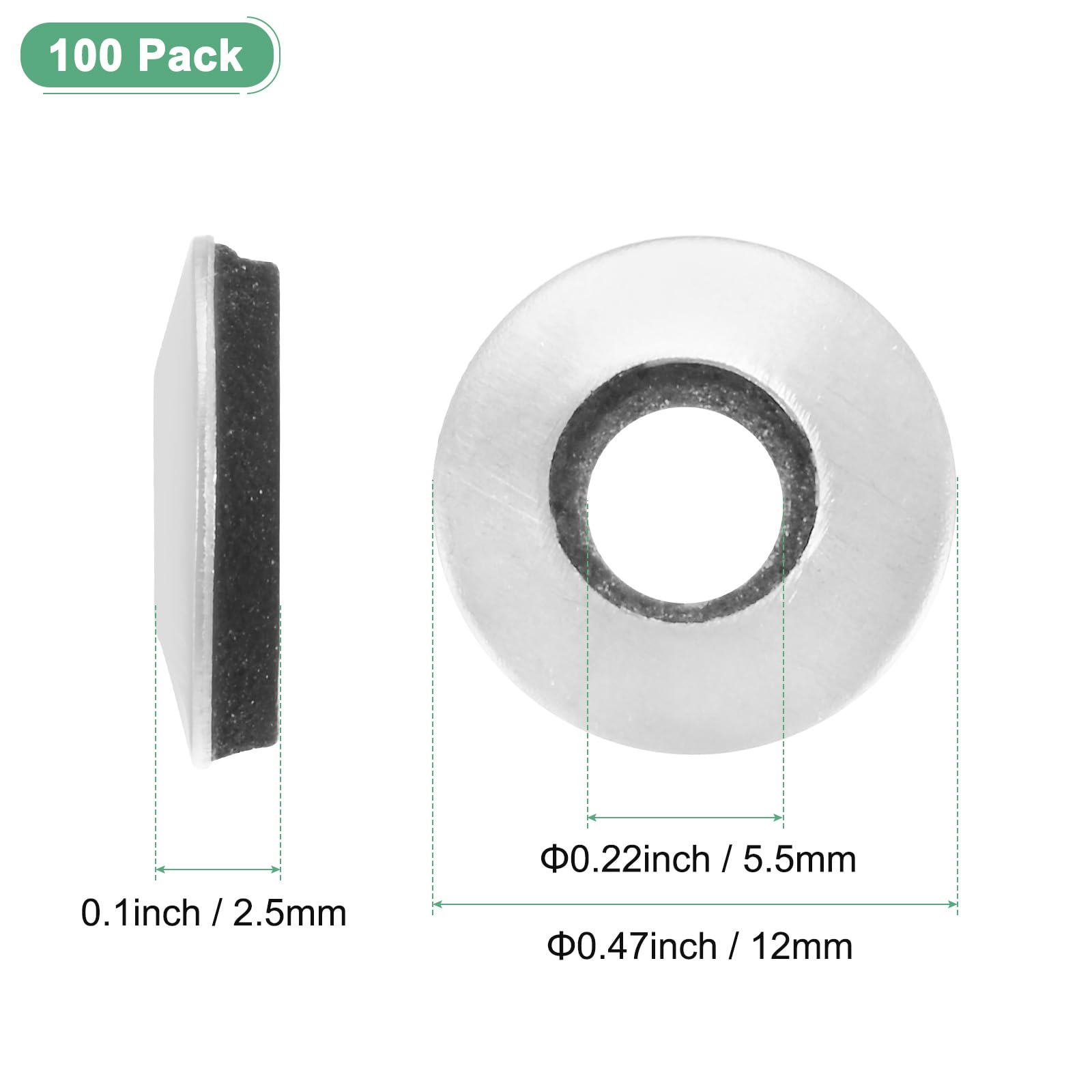M METERXITY M5.5x12mm EPDM Bonded Sealing Rubber Washers - Image 3