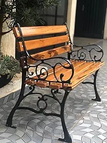 Banco De Jardim 1 Metro 7 Réguas Pés Em Alumínio Fundido (Preto)