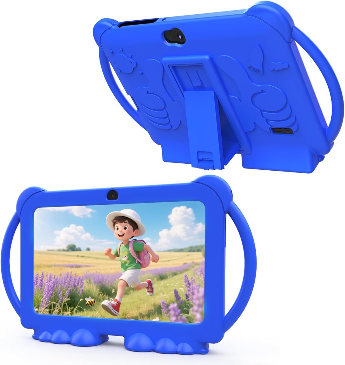 Amazon.com : HOTTABLET Kids Tablet 7 inch Android 12, 4GB RAM 32GB ROM, 512GB Expandable, with Parental Control, WiFi, Bluetooth, Dual Camera with Silicone Case, 1PCS(Blue) : Electronics