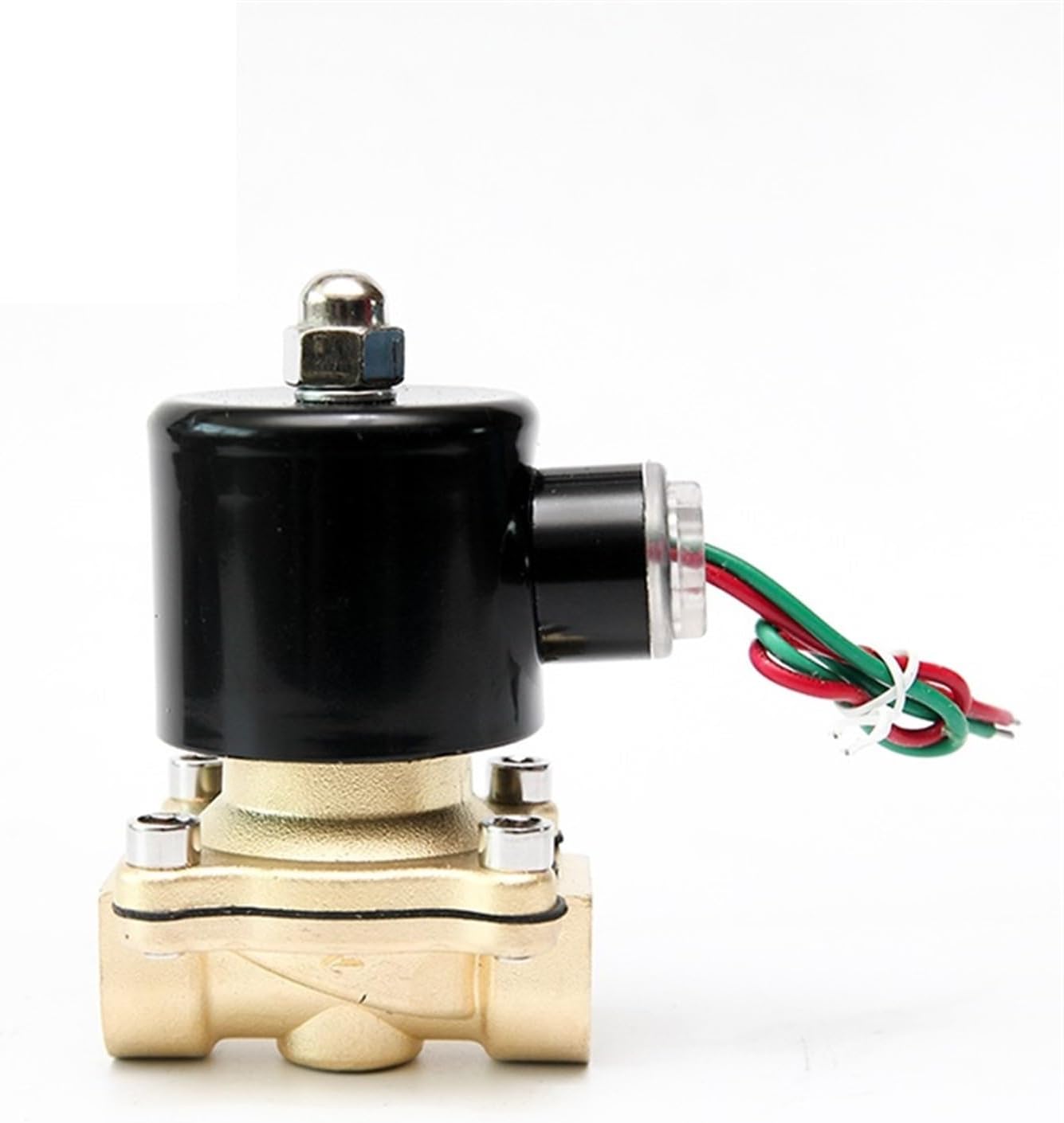 1/4" 3/8" 1/2" 3/4" 1" 1-1/4" 1-1/2" 2" Brass Solenoid Valve Electric Solenoid Valve 220V for Water Oil Gas(Npt-110vac-normally Closed,1.5 Inch)