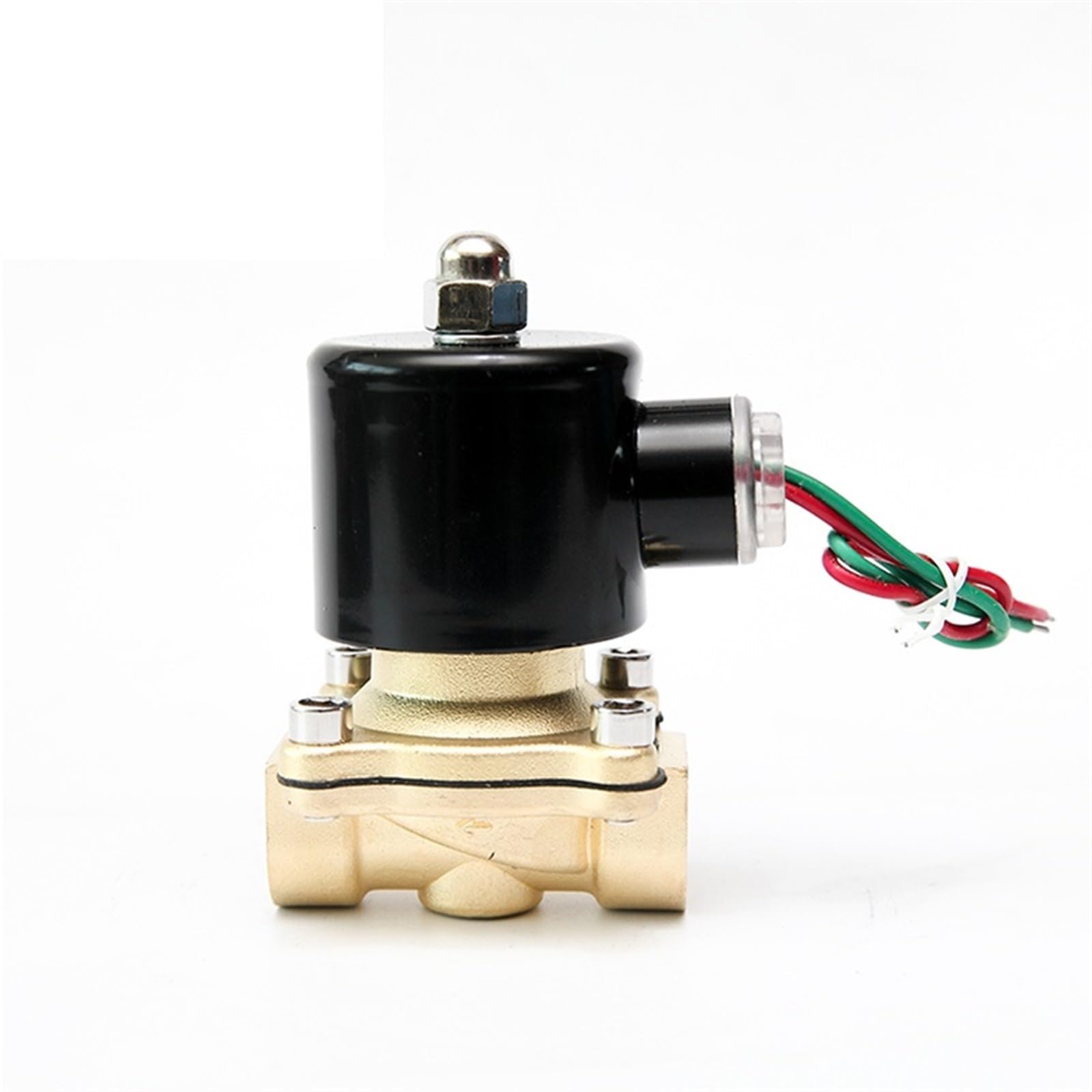 Ieumjnat Npt-220Vac-Normally Closed 1/4" 3/8" 1/2" 3/4" 1" 1-1/4" 1-1/2" 2" Brass Solenoid Valve Electric 220V For Water Oil Gas(,1.5 Inch)