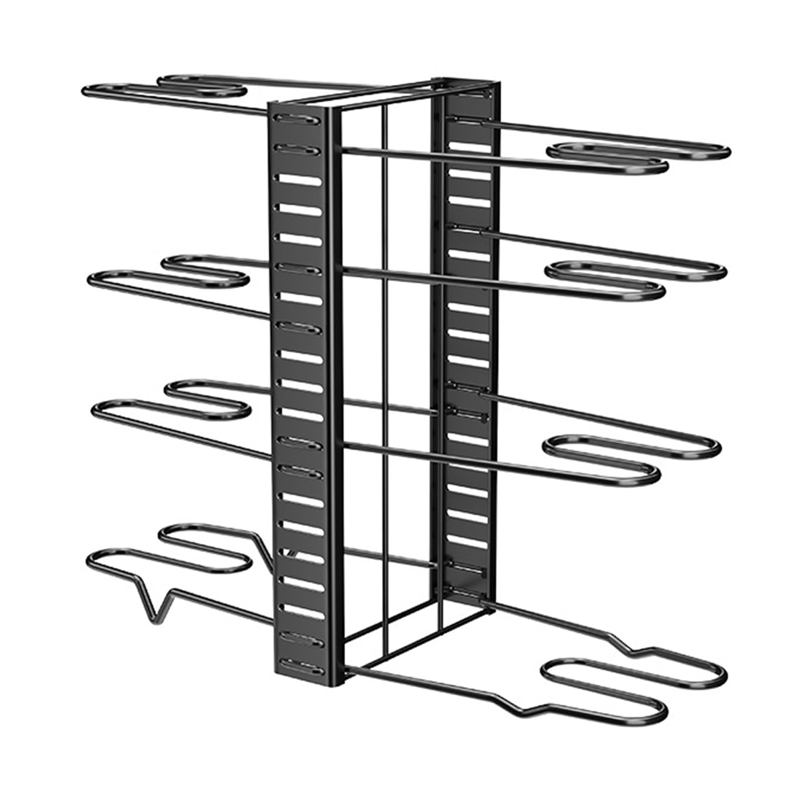 Multifunctional Cookware Storage Rack Adjustable Carbon Steel Kitchen Shelf for Cabinet Space Efficient Organization Adjustable Pots Rack for Kitchen Cabinet