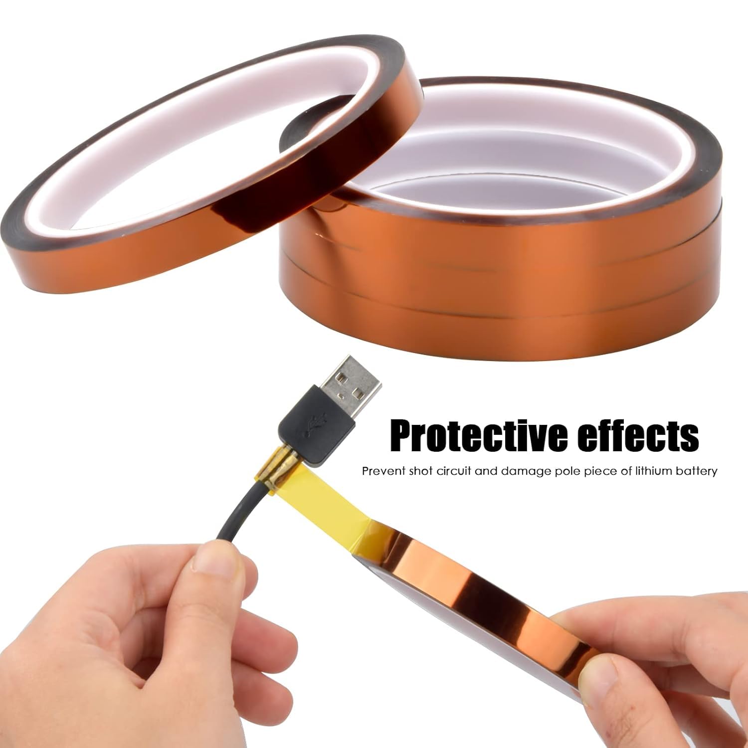 Nastro Adesivo Alta Temperature Polyimide - 10mm E 30mm X 33m, Per Elettronica E Saldatura - Foto 5