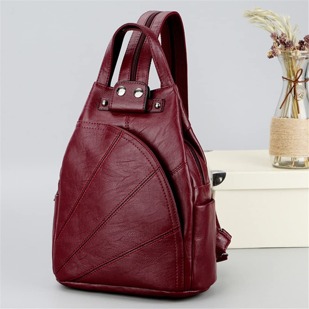 Mochila Informal for Mujer, Bolso de Hombro Doble for Mujer de Cuero Juvenil, Mochilas Escolares for Chicas Adolescentes (Color : A, Size : 14 Inches)