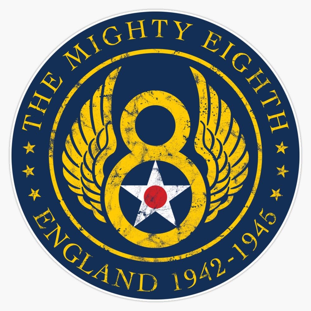 Mighty Eighth - 8th Air Force Window Bumper Sticker Decal 5"