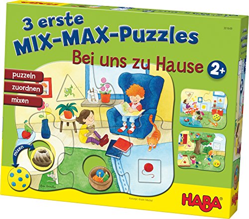 Preisvergleich Produktbild HABA 301649 3 Mix-Max Puzzles-Zu Hause