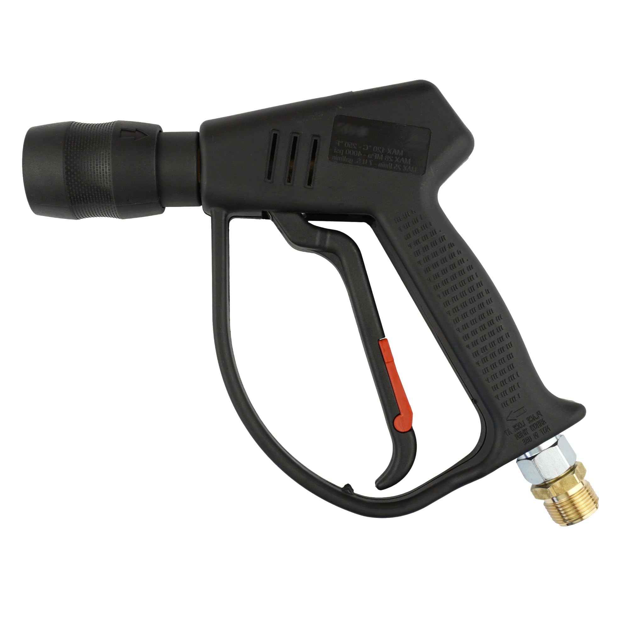 Hochdruckpistole | für Nilfisk Alto Wap Kränzle D12 Hochdruckreiniger | bis 280 bar | arretierbar | M22x1,5 AG x lange Steckkupplung | Spritzpistole Ersatzpistole