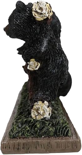 Miniatura 3 de Ebros Gift Rústico bosque occidental de bosque caprichoso negro cachorros familia jugando por troncos de árbol 'Home' Palabra arte letrero