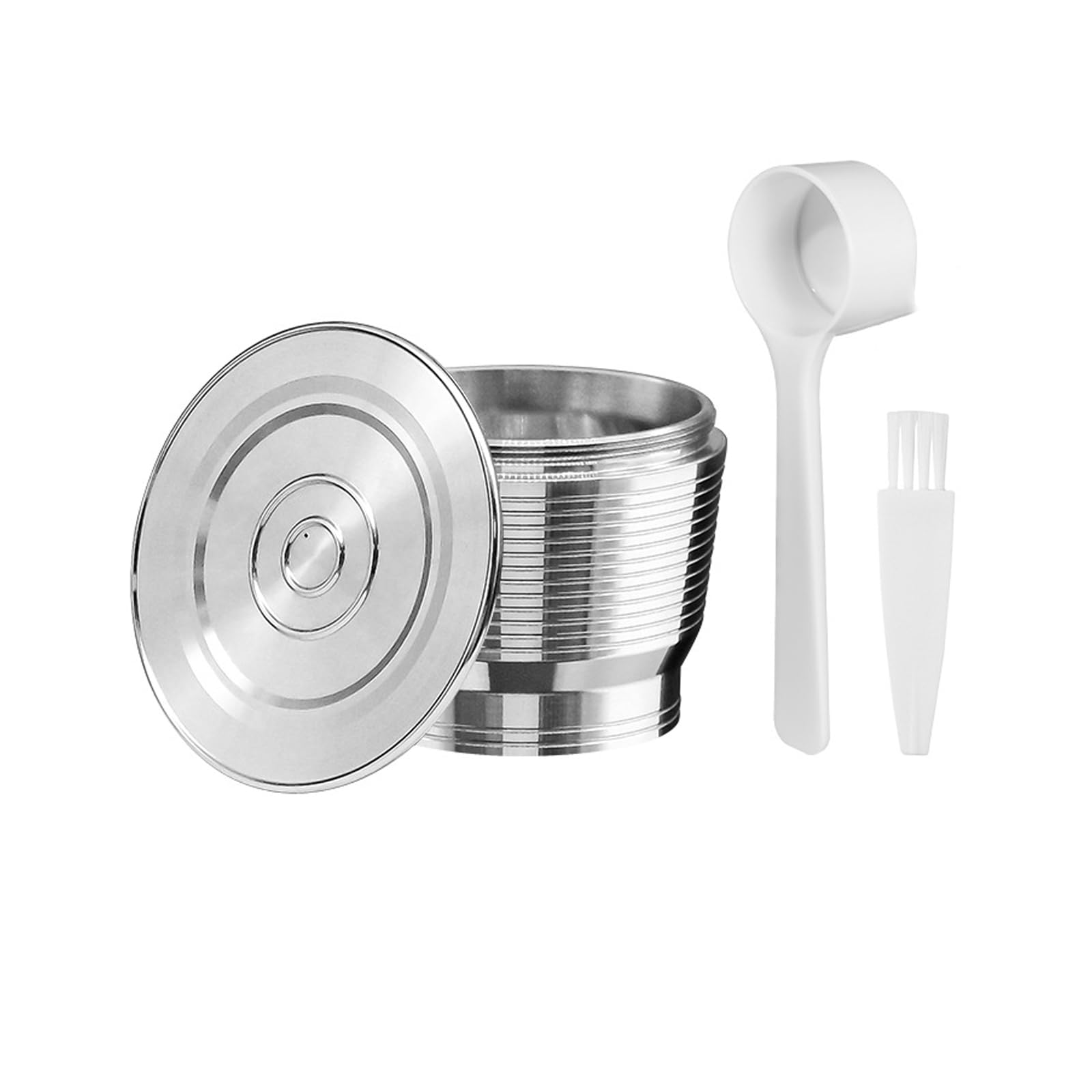 Xinsheinelry Stainless Steel Coffee Pods Cup with Lid Refillable Portable Brewing Accessories