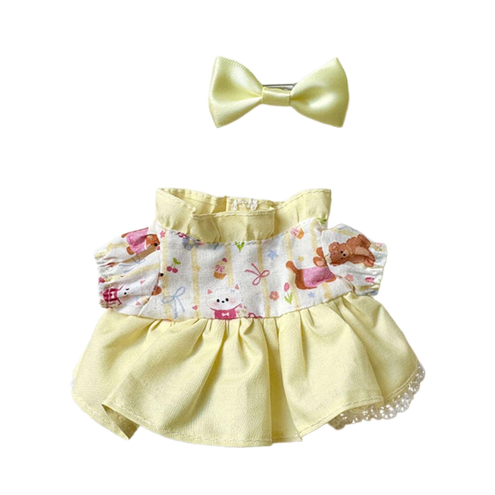 CALANDIS™ 2 Pieces Doll Clothing DIY Cute Costume Accessories for 17 cm and 15 cm Doll Dress-image-11