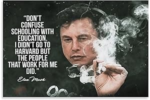 Elon Musk Inspirational Posters Funny Smoking Wall Decor