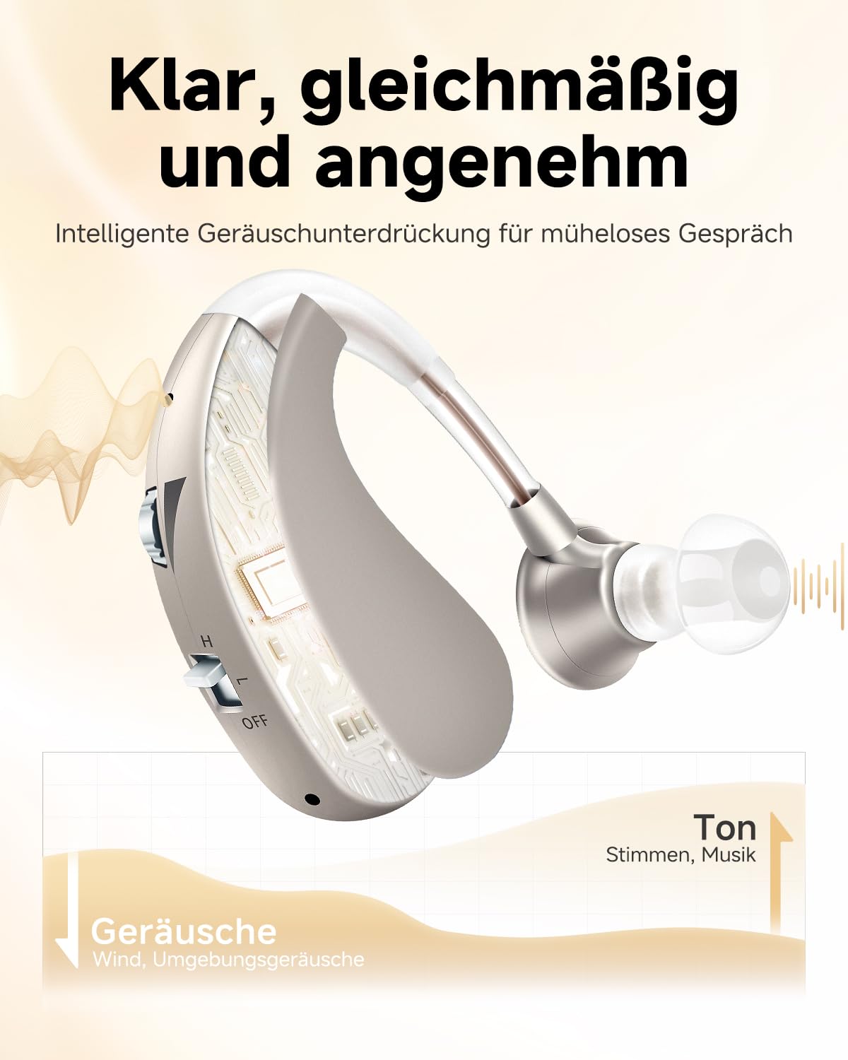 Britzgo Gerät wiederaufladbar lange Akkulaufzeit hochauflösende Klangqualität Rauschunterdrückungsfunktion silberne Farbe (Silbernes Paar)
