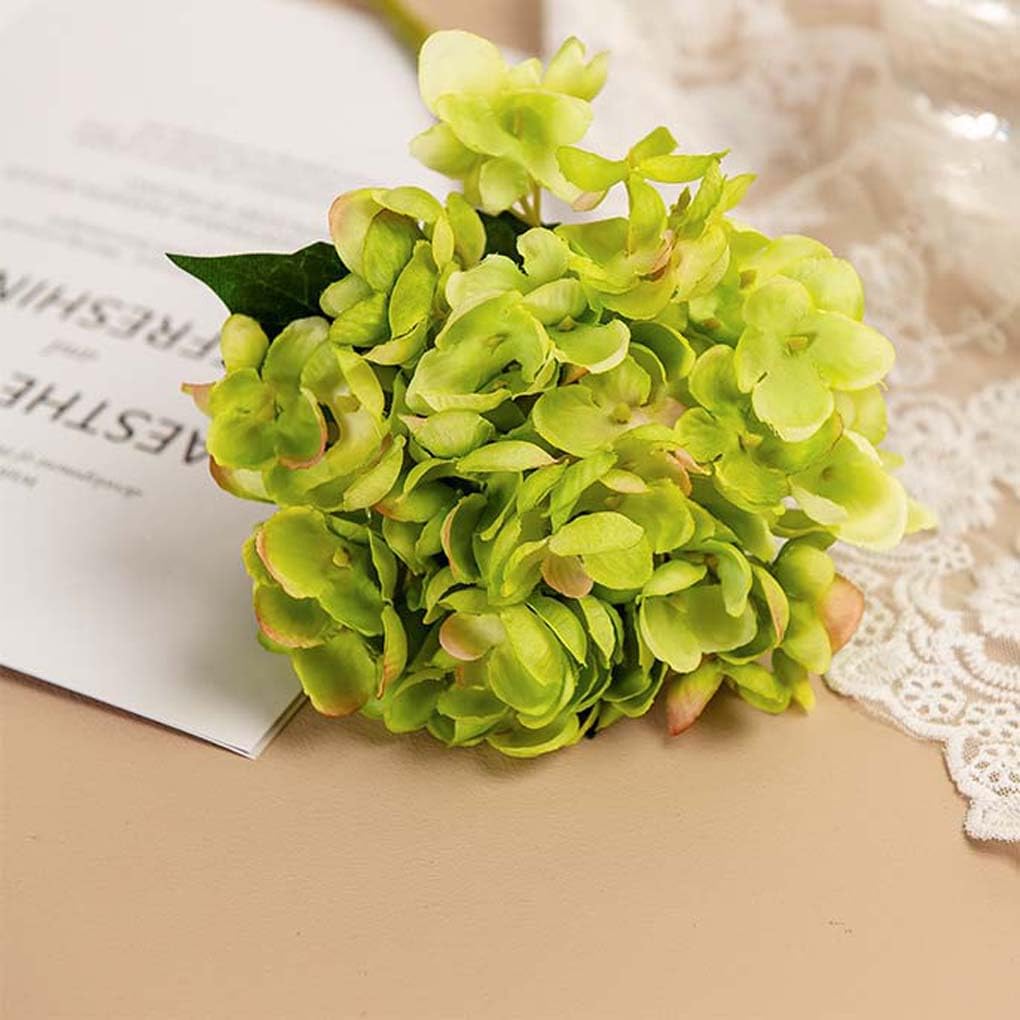 紫陽花　黄緑　造花　花材　12束セット Amazon｜アジサイ 造花 5本 紫陽花 グリーン 花束 フェイクフラワー