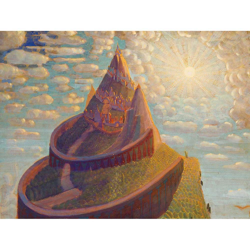 Wee Blue Coo Ciurlionis Fairy Tale Castle Art Print Poster Wall Decor 12X16 Inch