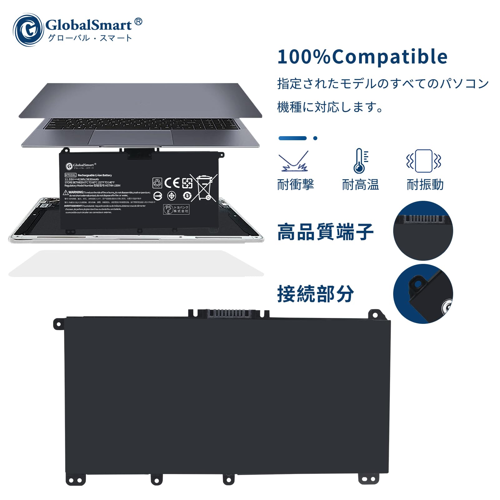 Amazon.co.jp: HP対応エイチピー対応 250 G7 HT03XL Pavilion 15