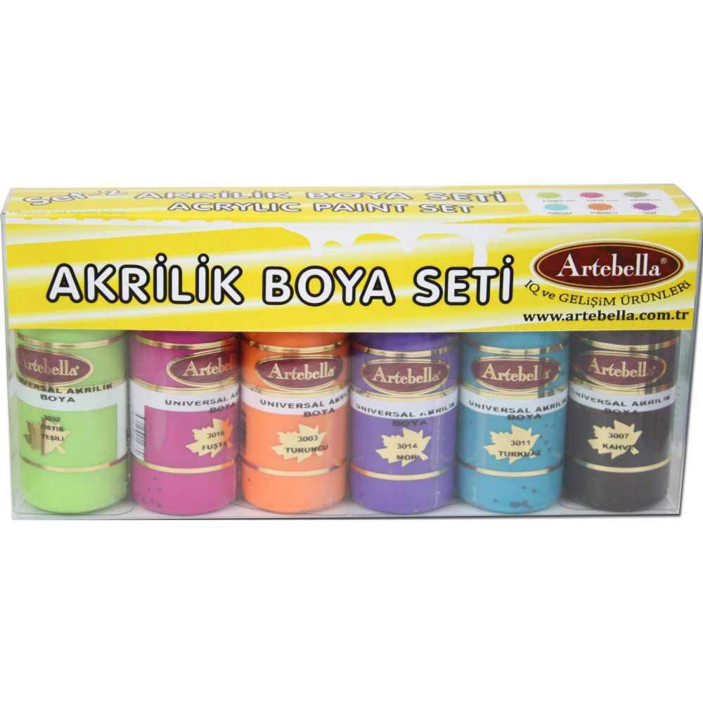 Artebella ABS20030 uniwersalny zestaw farb akrylowych 6-02 30CC