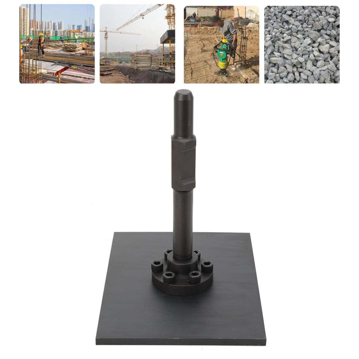 Stampferplatte Garten Bodenverdichter - 260x220mm Für Erdreich & Kies