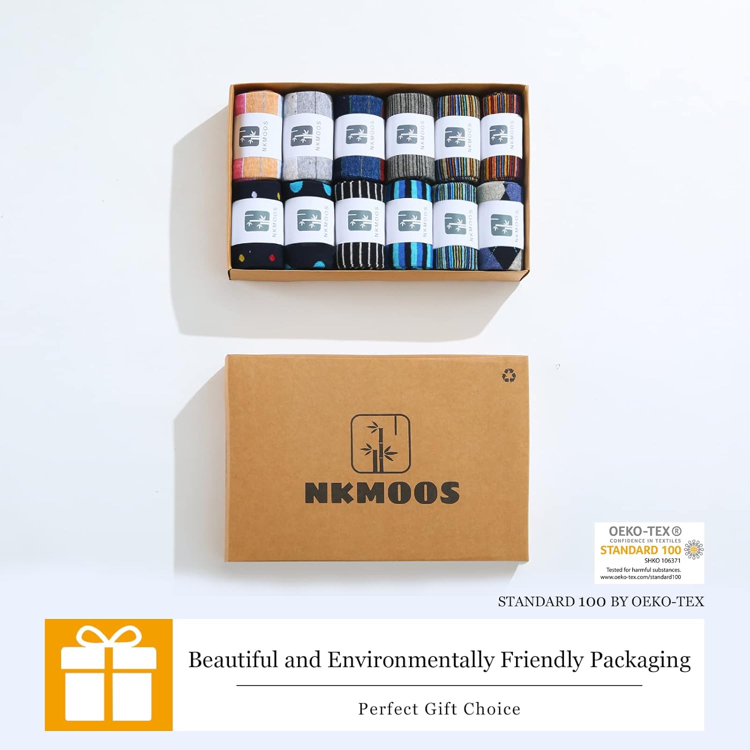 Mens socks size 10-13/9-11/13-15 Cotton Crew funny Colorful work dress socks for men 9-12 gifts for him 6/12 Pairs - Image 6