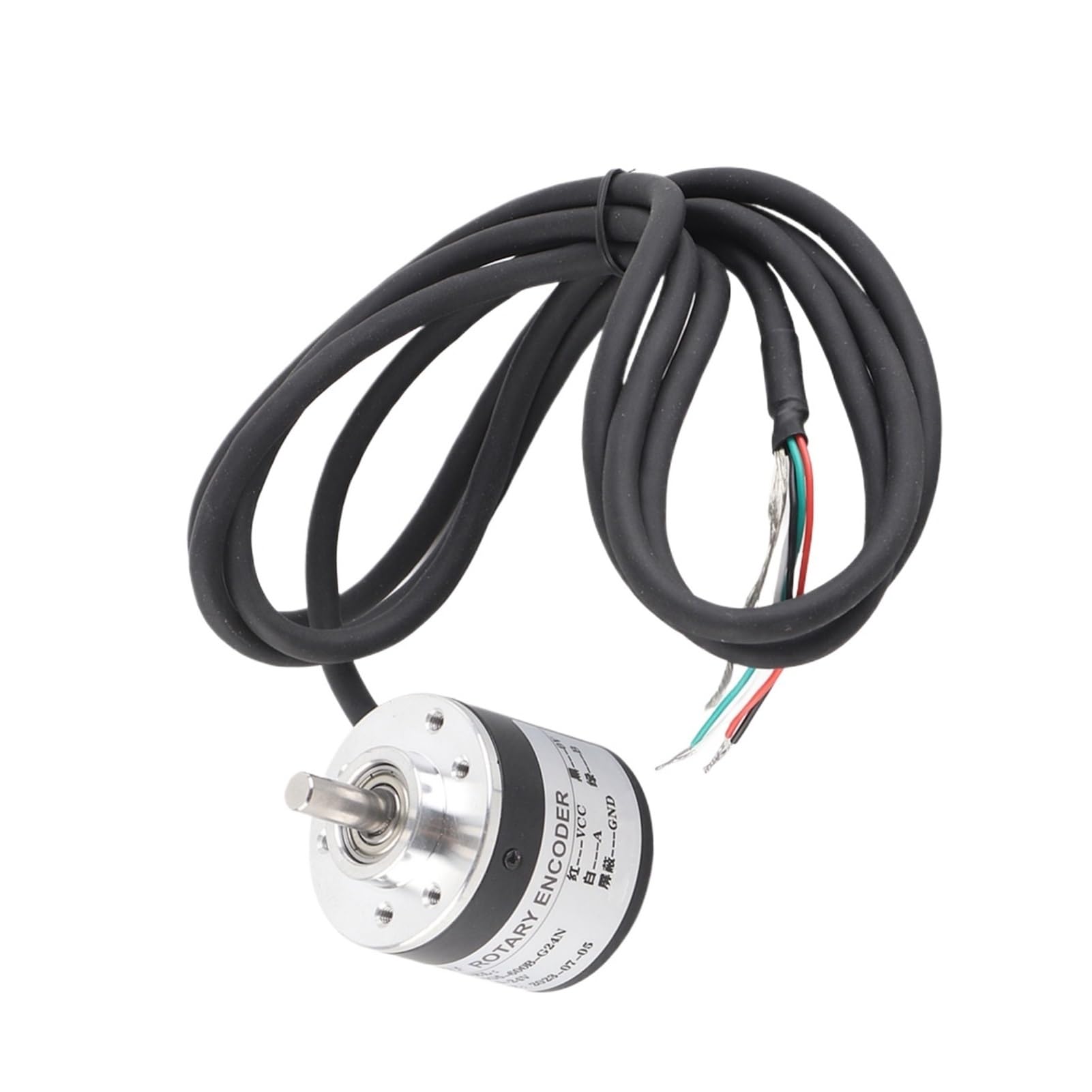 Encoder incremental rotativo Equipo de automatización industrial 600P/R Codificador de rotación incremental magnetoeléctrico 5 V-24 V AB, eje bifásico de 6 mm