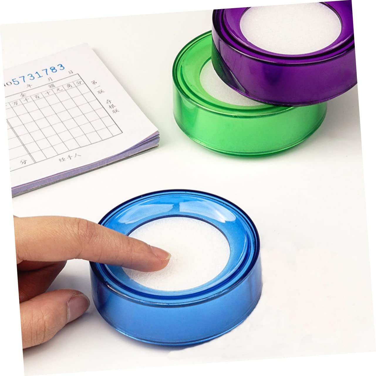 ARTIBETTER 5 Ensembles Boîte Lingettes Humides Pour Comptage Éponges Humides Pour Doigts Outil De Bureau Pour Trésoriers Et Employés De Banque Pratique Et 5 Pièces * 5