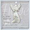 Always an angel on your baptism keepsake giftornament for infant or child on baptism or christeningbaptism gift for girl or boy  urban country home decor