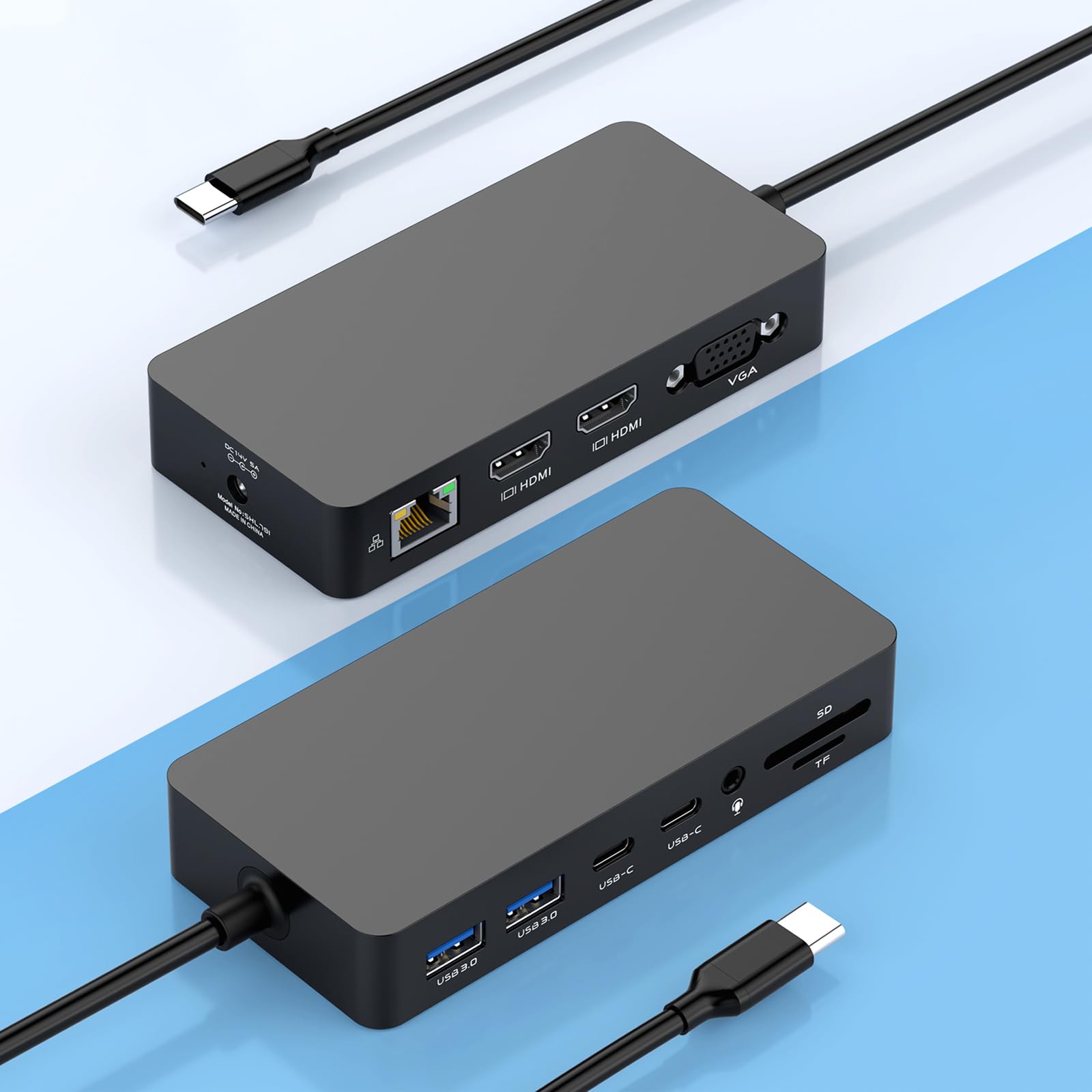 New Thunderbolt 4 Dock Triple Displays Dual HDMI+VGA Compatible with Surface Pro 12/11/10/9/8/X/7+/7, Surface Laptop 7/6/5/4/3, Surface Go 4/3/2/1,