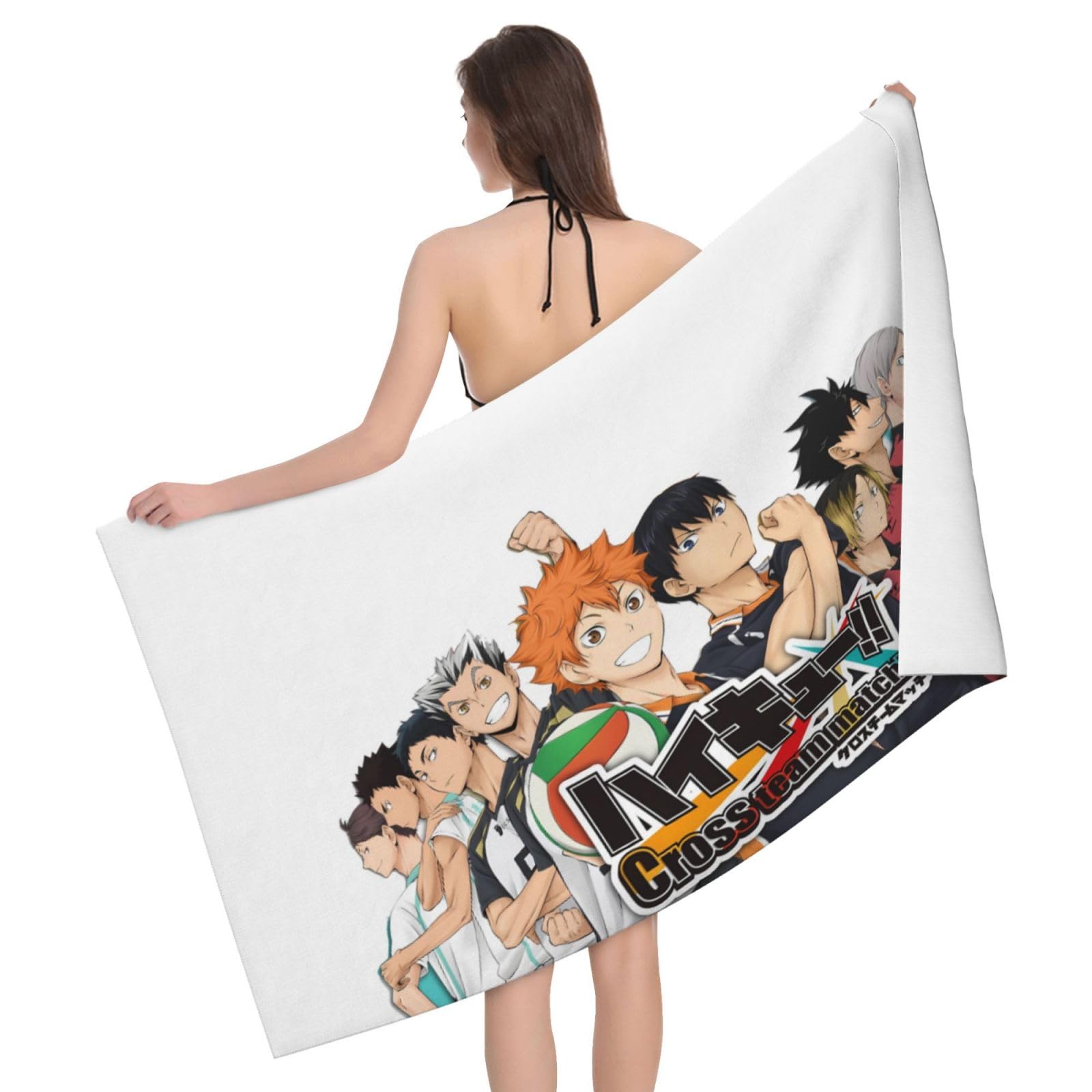 Amazon｜ハイキュー!! バスタオル マイクロファイバー 吸水 速乾 耐久