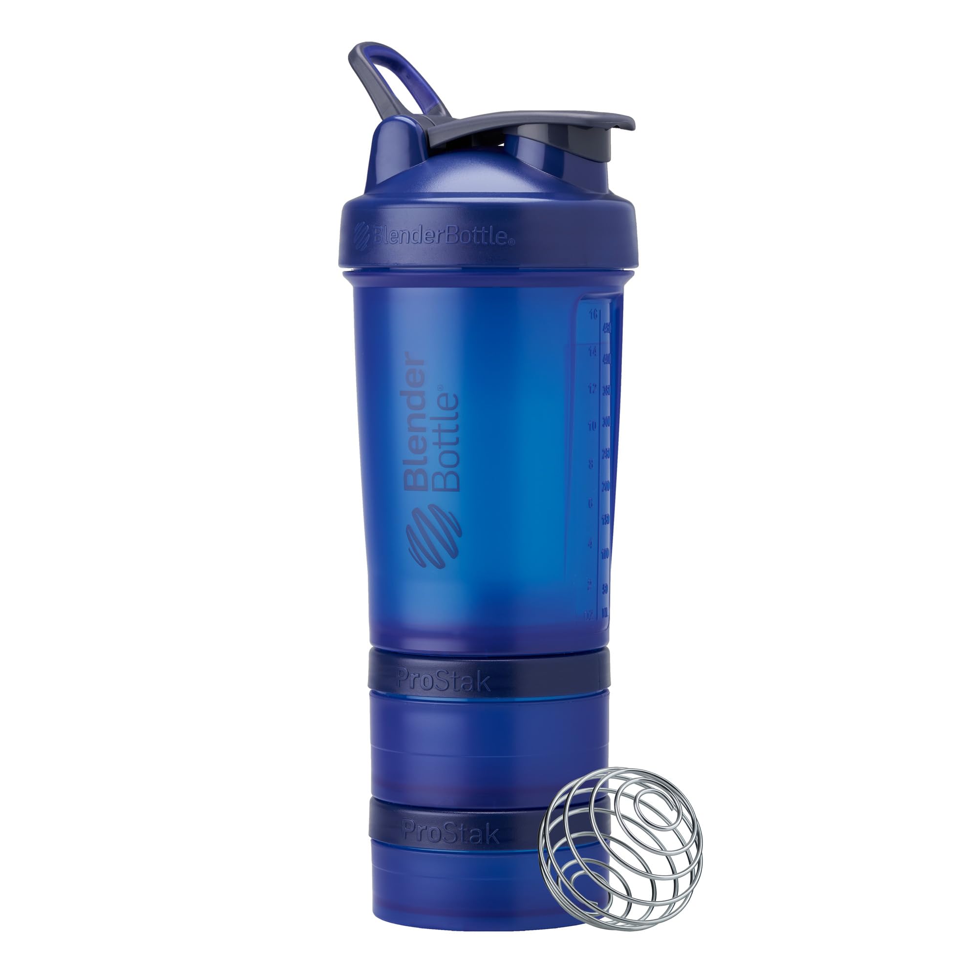 BlenderBottle ProStak Plastic Pill Organizer and Storage 22 oz Blue
