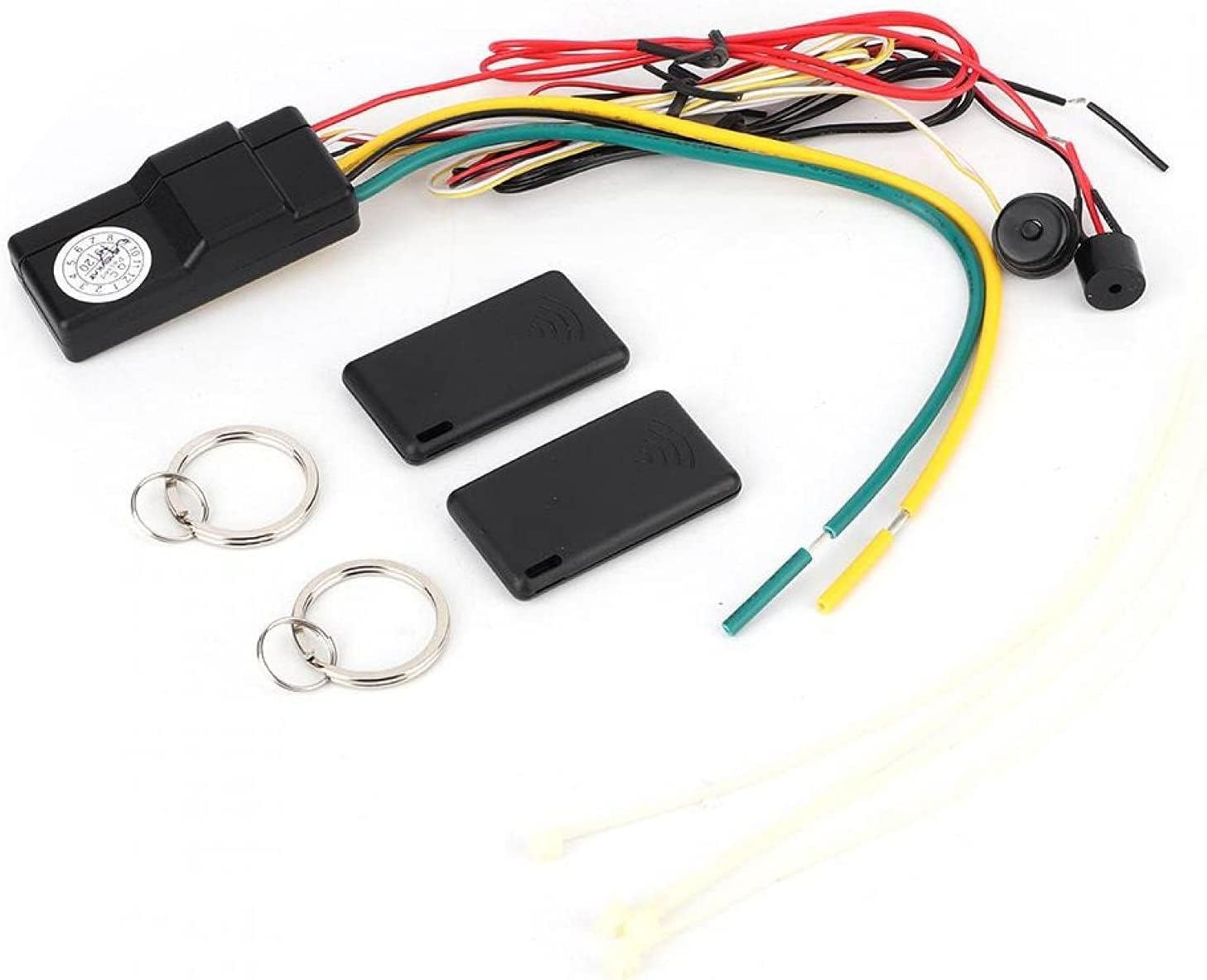 Rosvola Auto Immobilizer, 2.4GHZ Engine Immobilizer, Induction Detection Range 8 Meters Adjustable, Anti Hijacking Alarm System for Any 12v Car Installation