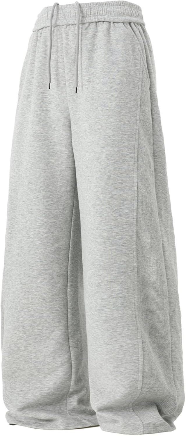 Vamtac Mens Baggy Sweatpants Wide Leg Sweatpant Casual Athletic Joggers Elastic Waisted Drawstring Trousers Loose Pant