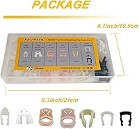 Vista 5 de Clip de retención de línea de combustible, kit surtido de clips de retención de línea de combustible, paquete de 70 piezas